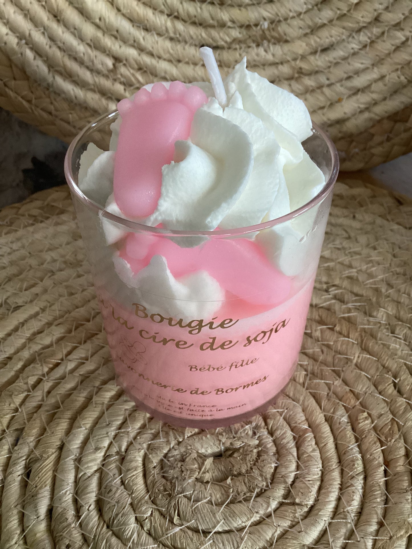 Bougie pâtissière 190g Bébé fille