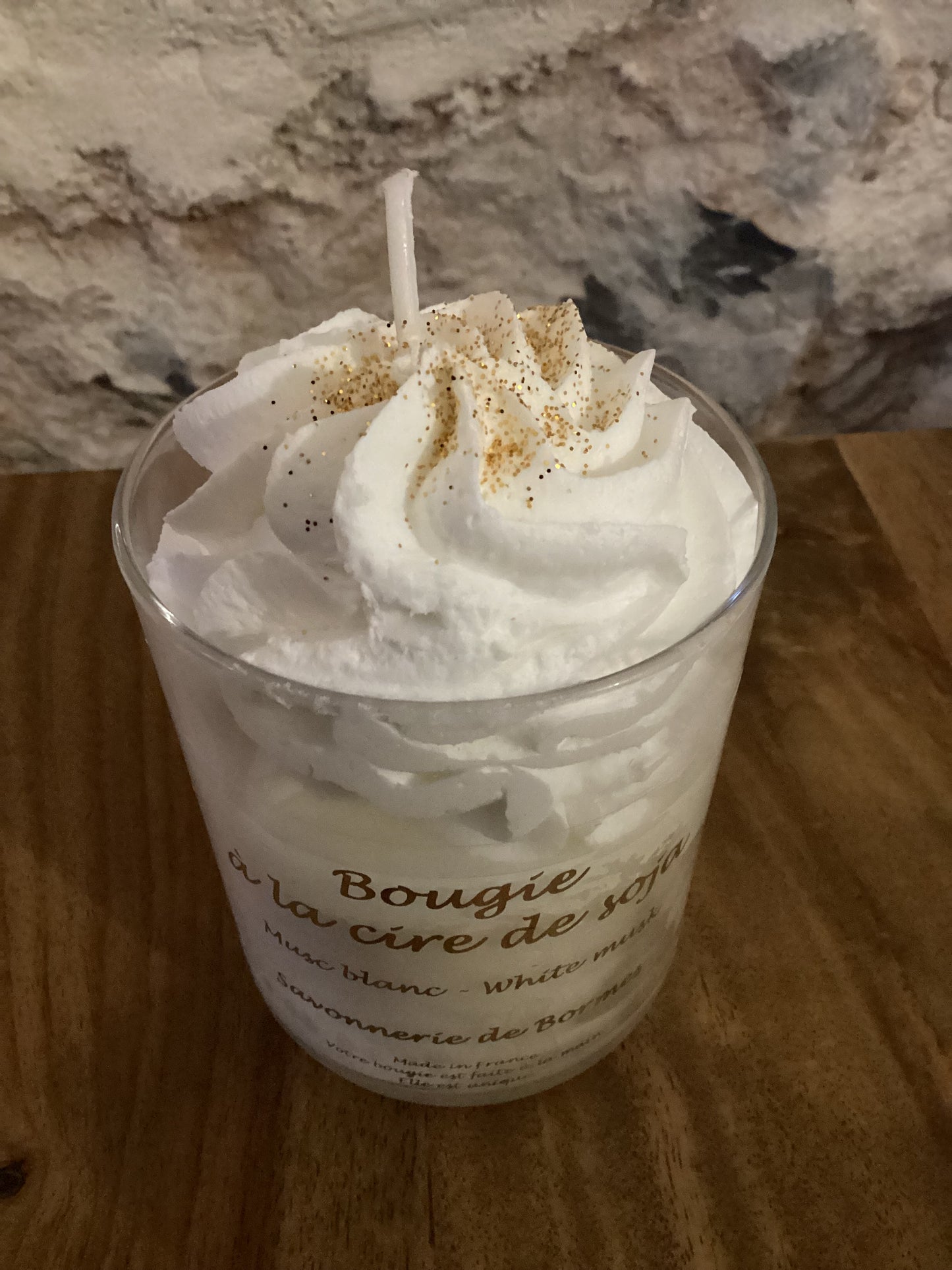 Bougie pâtissière 190g Musc blanc