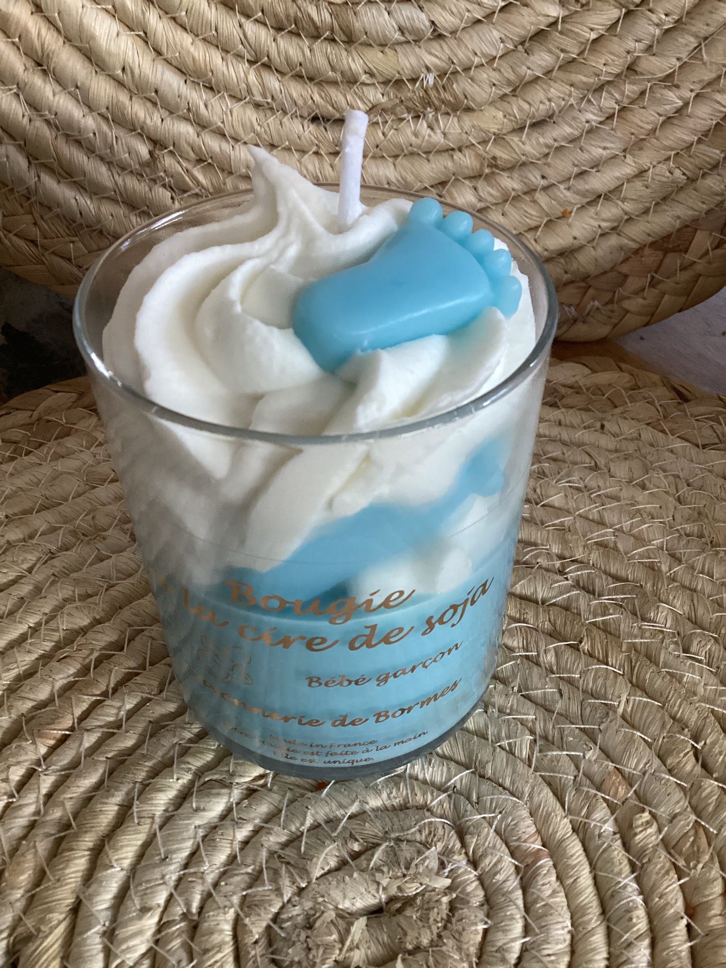 Bougie pâtissière 190g Bébé Garçon