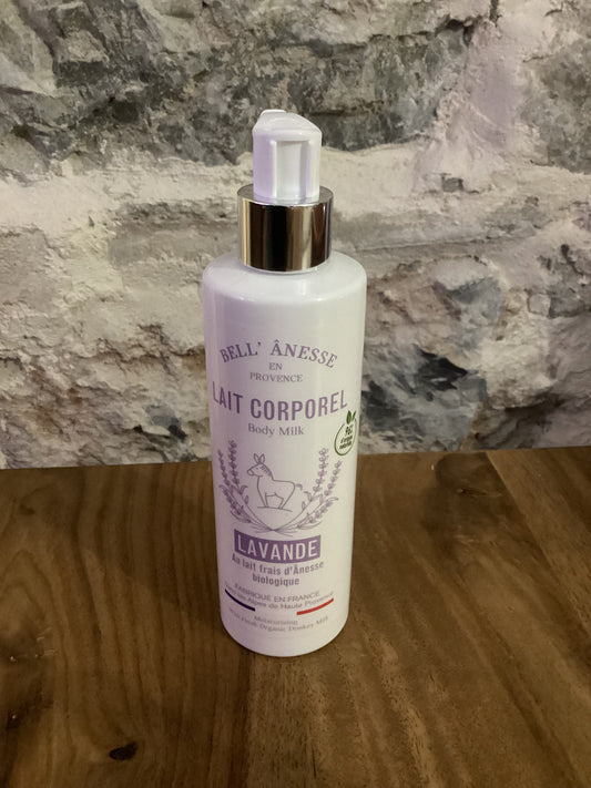 Lait corporel au lait d’ânesse bio senteur lavande