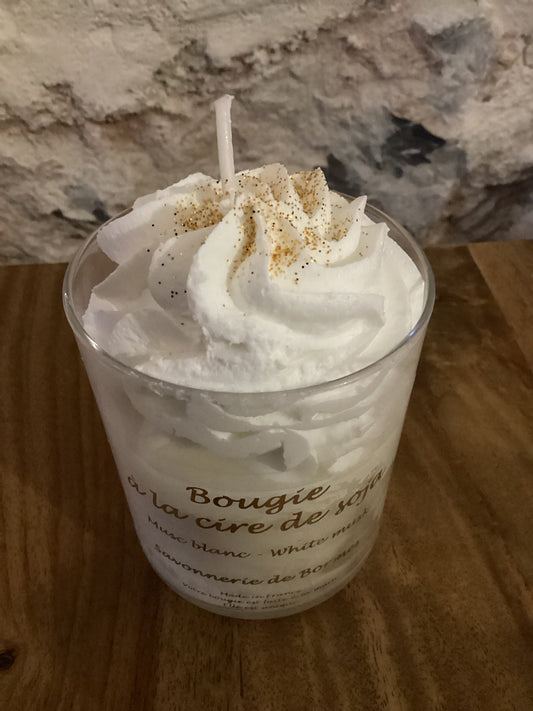 Bougie pâtissière 190g Musc blanc