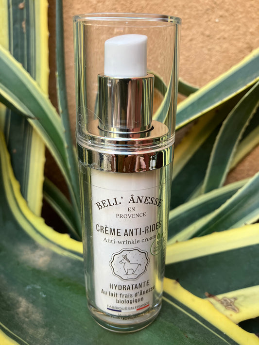 Crème anti rides au lait frais d’ânesse bio
